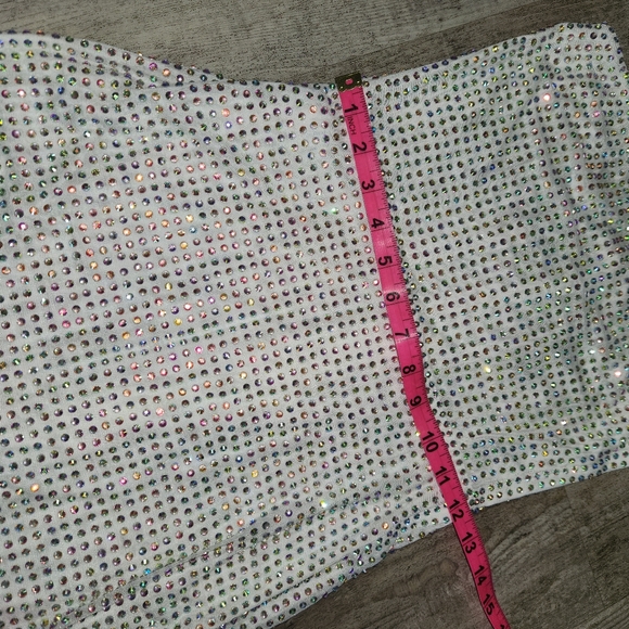 Elegant Silver Mini Tube Top Dress - Picture 6 of 7